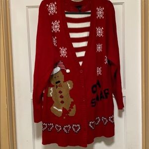 Gingerbread “Oh Snap” Cardigan